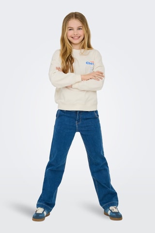 Sweat en coton biologique - Ecru - Kids Only Girl