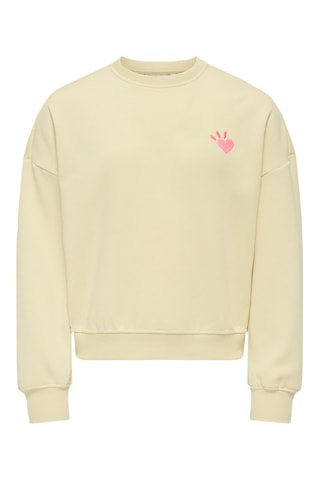 Sweat en coton biologique - Beige - Kids Only Girl