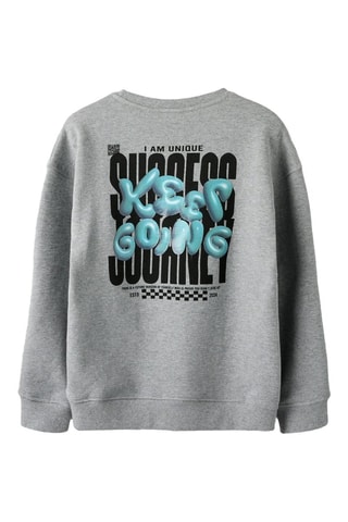 Sweat en coton biologique - Gris chiné - Name It