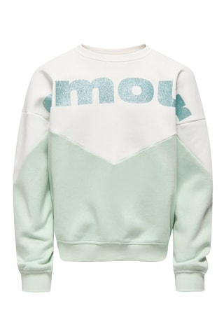 Sweat en coton biologique  -  Blanc - Kids Only Girl
