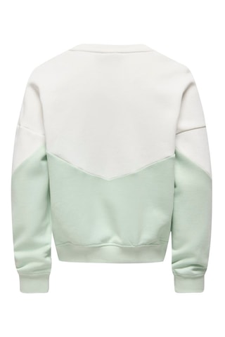 Sweat en coton biologique  -  Blanc - Kids Only Girl