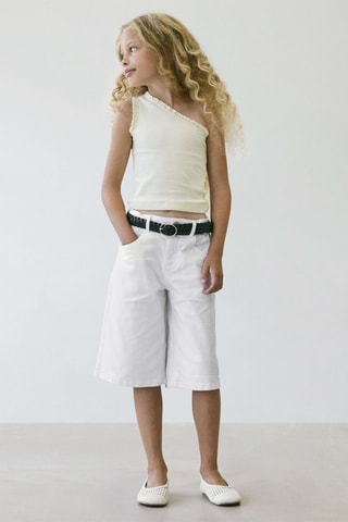 Short baggy taille haute  -  Blanc - Name It