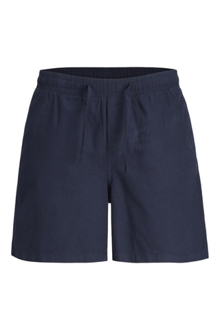 Bermuda en coton biologique et lin - Bleu marine - Jack&Jones Junior