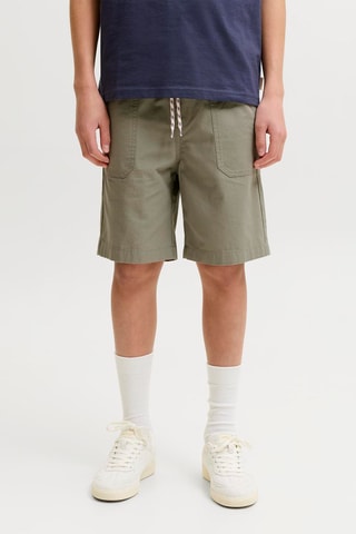 Bermuda regular taille haute en coton biologique  - Jack&Jones -  Kaki