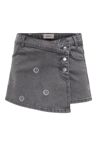 Jupe-short en jean Smiley - Gris clair - Only