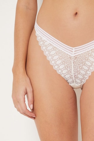 Tanga Gravure - Wit