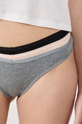3 Tanga’s John - Gemêleerd Grijs en Zwart