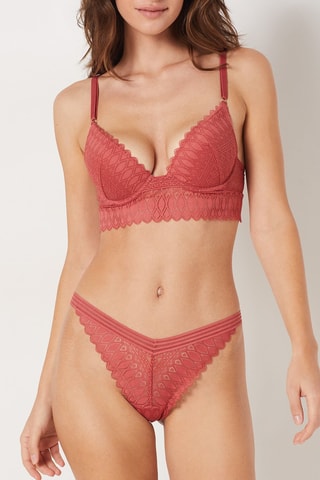 Push-up Beha Gravure- Steenrood