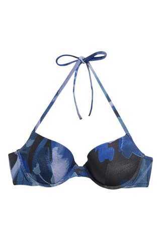 Bikinitop - Blauw en Zwart