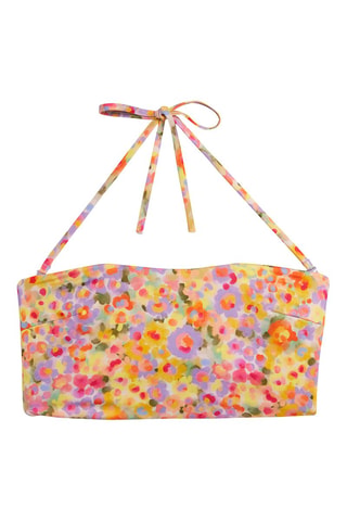 Bikinitop Blooming - Lichtpaars en Geel