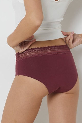 Menstruatieslip - Zware vleoiing Bordeauxrood