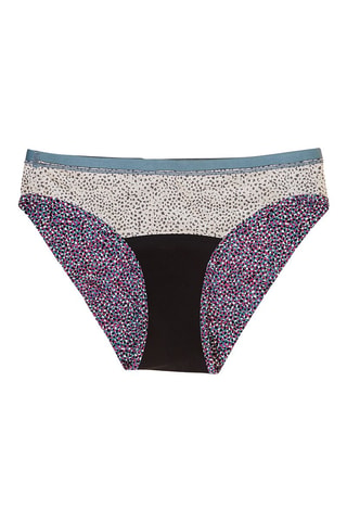 Menstruatieslip Aya Print - Petrolblauw en Fuchsia