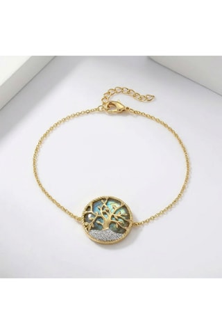 Pulseira folheada a ouro fino amarelo Albero - Labradorite