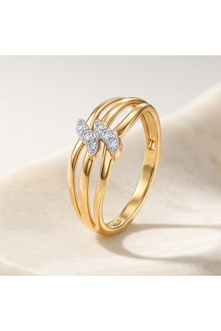 Anel Ramo d'amore - Prata folheado a ouro fino amarelo