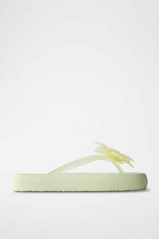Tongs plateforme - Vert