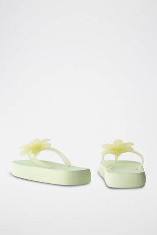 Tongs plateforme - Vert