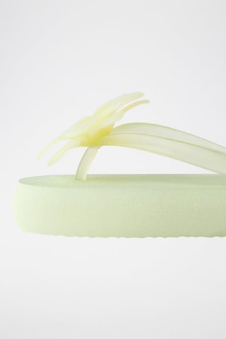 Tongs plateforme - Vert