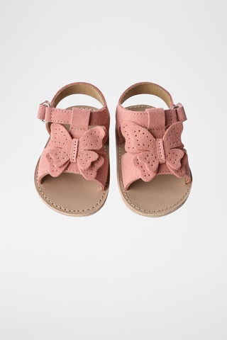 Sandales en nubuck - Vieux rose