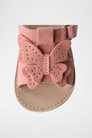 Sandales en nubuck - Vieux rose