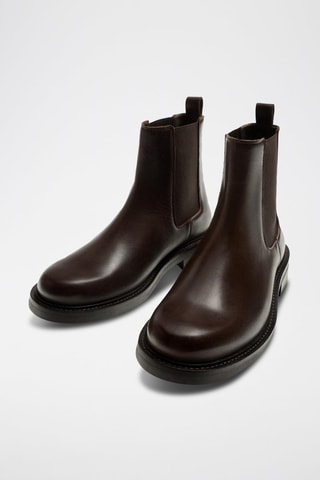 Boots Chelsea en cuir - Marron