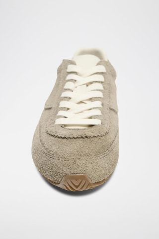 Baskets en cuir - Vert d’eau