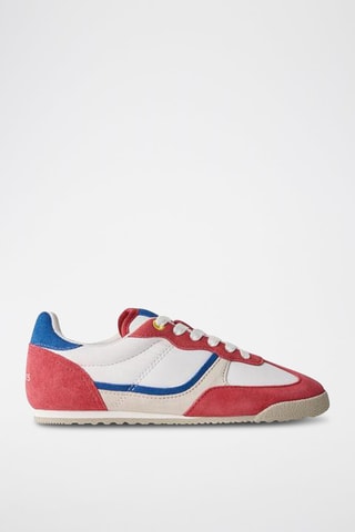 Baskets en cuir - Rouge et blanc