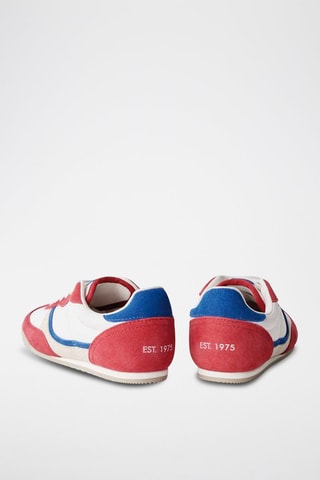 Baskets en cuir - Rouge et blanc