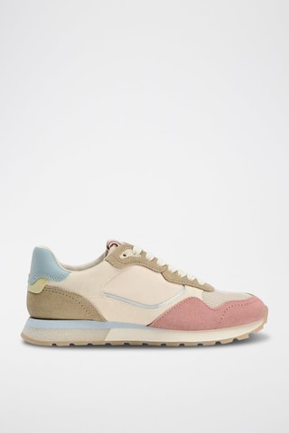 Baskets en cuir - Rose et blanc