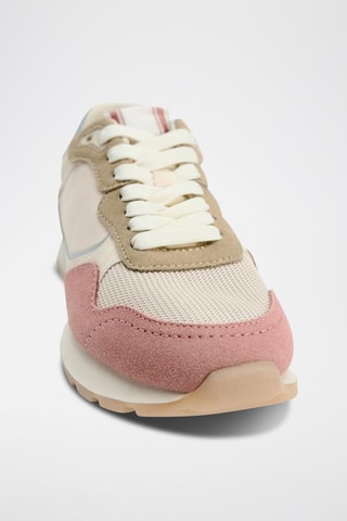 Baskets en cuir - Rose et blanc
