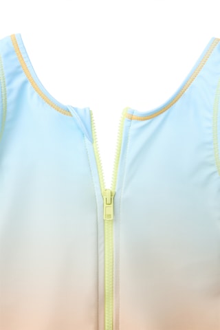 Maillot 1 pièce dip and dye - Orange et turquoise