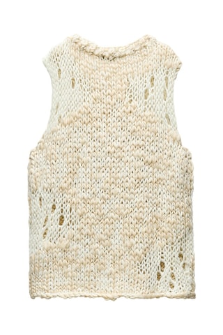 Pull sans manches - Ecru