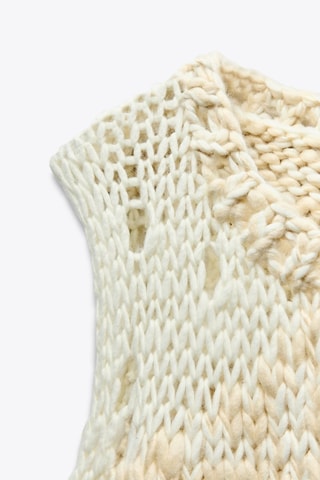 Pull sans manches - Ecru