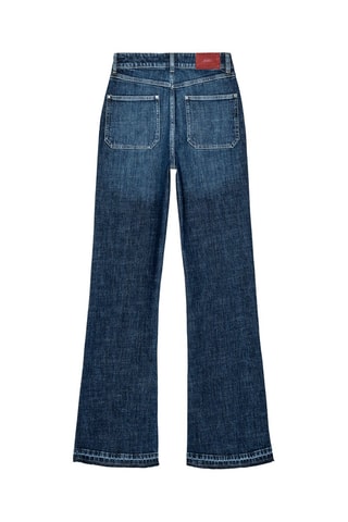 Jean flare taille haute - Bleu foncé