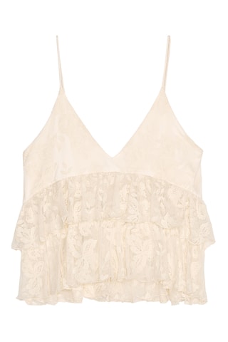 Top en dentelle - Beige