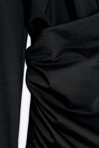 Top drapé - Noir