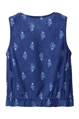 Top en lin - Bleu