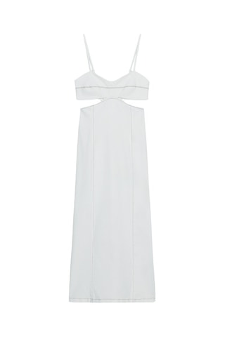 Robe droite en jean - Blanc