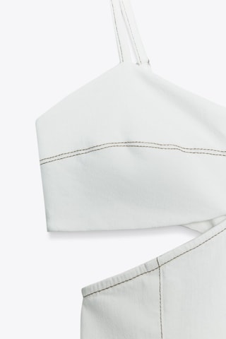 Robe droite en jean - Blanc
