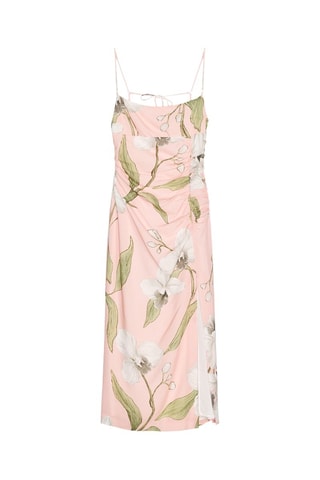 Robe droite - Rose poudré et blanc