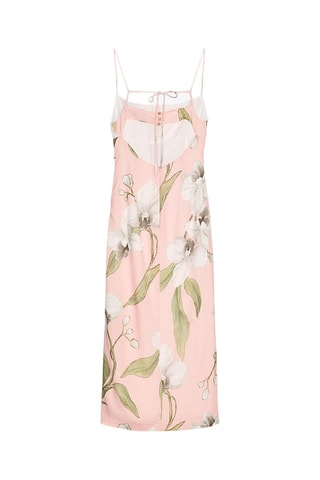Robe droite - Rose poudré et blanc