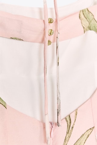 Robe droite - Rose poudré et blanc