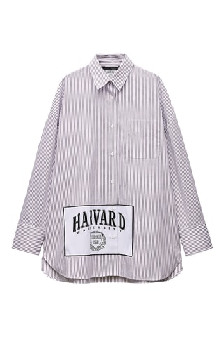 Chemisier oversize Université Harvard - Violet