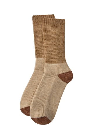 Chaussettes - Marron et beige