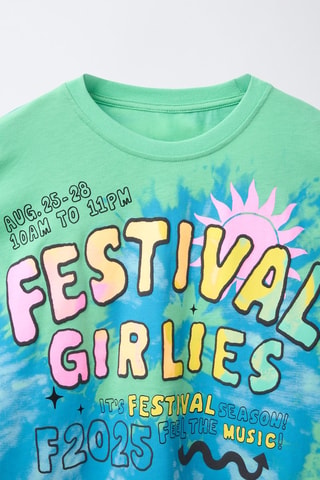 T-shirt tie and dye - Vert et bleu