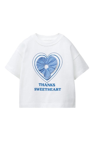 T-shirt - Blanc et indigo
