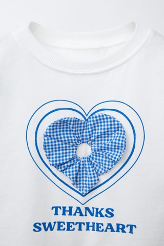 T-shirt - Blanc et indigo