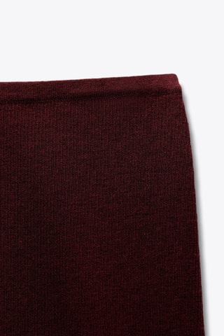 Jupe midi en laine - Bordeaux