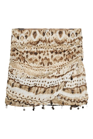 Jupe portefeuille - Beige