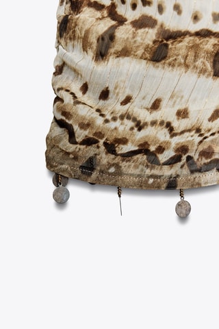 Jupe portefeuille - Beige