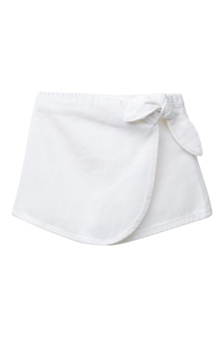 Jupe-short en jean - Blanc